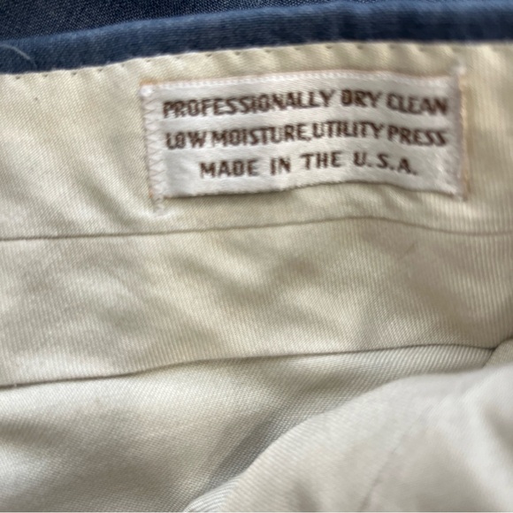 Vtg Majer 34x32 Blue  USA Made Flat Front Mens Dress‎ Pants High Quality - Picture 9 of 15